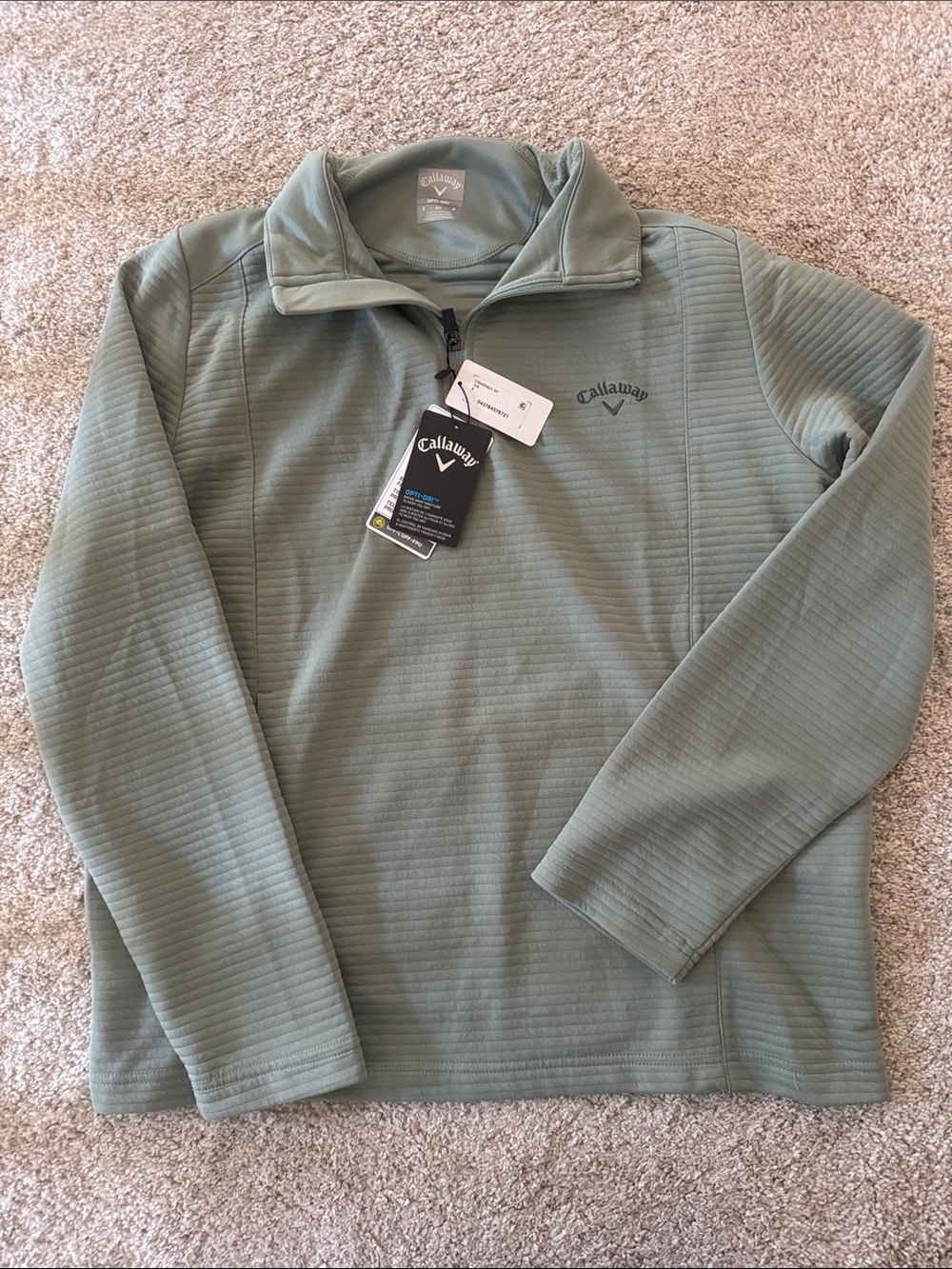 Callaway Men’s Sage Green Quarter-Zip Performance Pullover